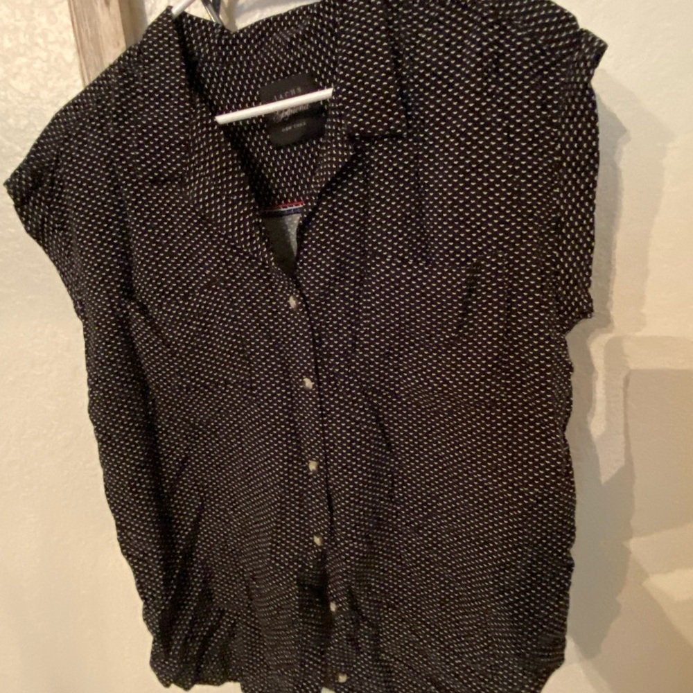 Black Polka Dot Women's Top